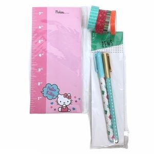 HELLO KITTY Stationery Set Planner Kit Magnetic Listpad Notepad Pens Washi Tape